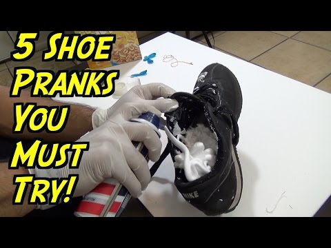 5 Shoe Pranks You Can Do At Home - HOW TO PRANK (Evil Booby Traps)