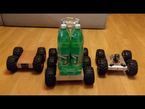 6WD all terrain robot - tests in a room with the load