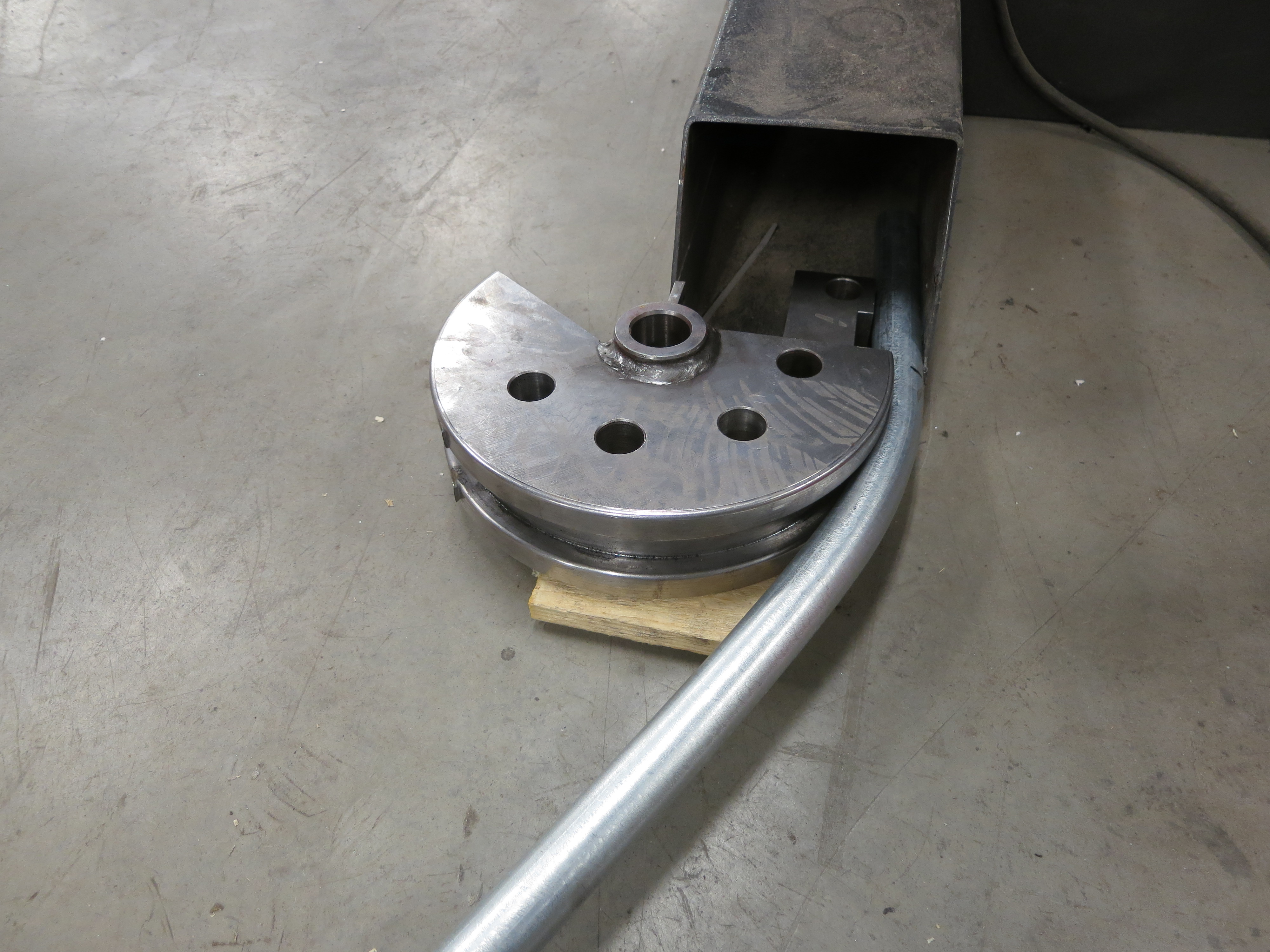 6_A failed attempt at bending the condit over a mandrel..JPG