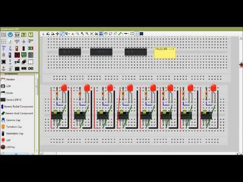 74LS185 Connecting Switches 8 Bit