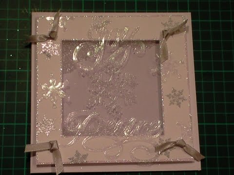 77. Cardmaking Tutorial - Double Acetate Snowflake Shaker Card