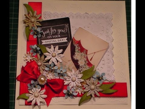 79. Card Tutorial: Glorious Vintage Daisy Flower Collage Card