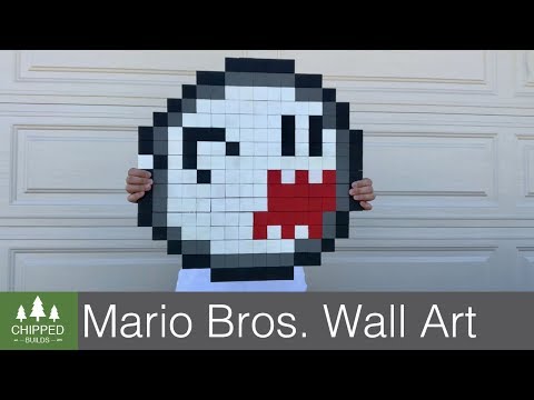 8-bit Boo (Super Mario) Pixel Wall Art || How To