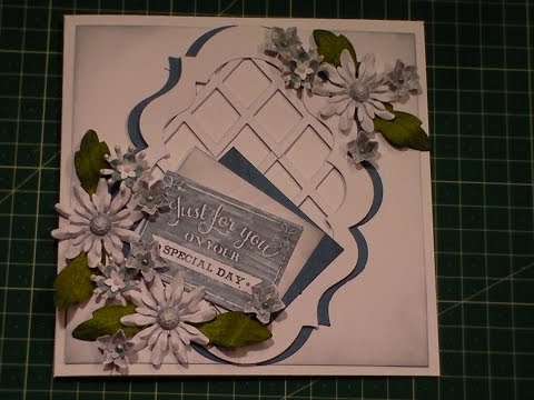 83. Card Tutorial: Floral Daisy Delight Framed Lattice Card