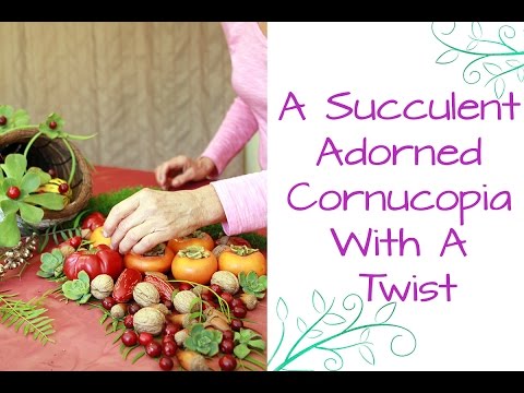 A Succulent Adorned Cornucopia With A Twist