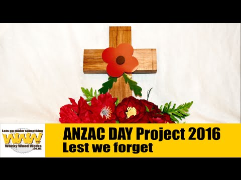 ANZAC Day Cross - Wacky Wood Works.