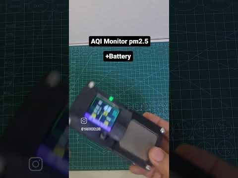 AQI Monitor Pm2.5+Battery (RP2040)#shorts#short#viral#AI#DIY #shortvideo#tiktok#video#trending