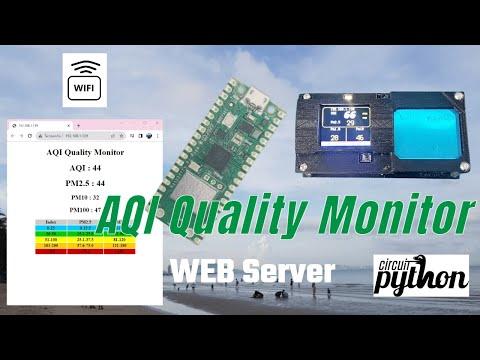 AQI monitor pm2.5 v 2.0 (PICO W) Webserver &amp; CIRCUITPYTHON เครื่องตรวจจับฝุ่น PM2.5 RP2040 #shorts