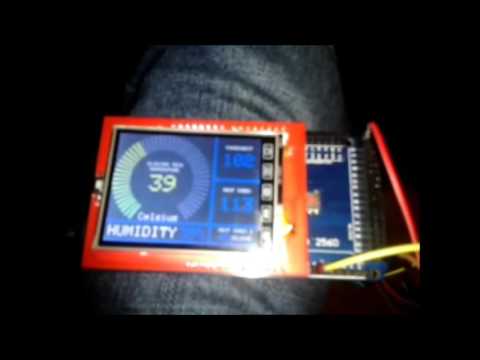 ARDUINO - SPFD5408 TFT LCD 2 4 TEMP and HUMIDiTY Monitor. Fahrenheit &amp;amp; Celsius!