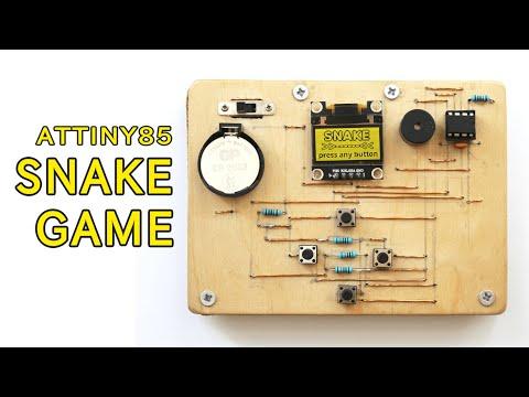 ATtiny85 SNAKEGAME preview WITH BUZZER