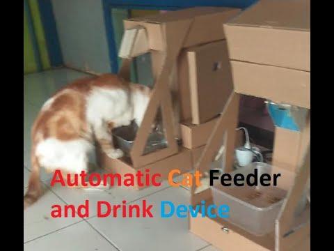 AUTOMATIC CAT FEEDER AND DRINK DEVICE