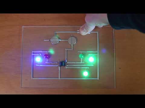 Acrylic and Paper PCB Design Circuit