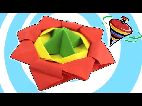 Action Origami Spinning Top Toy Video Tutorial