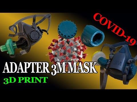 Adapter for 3M Mask - print3D - COVID19