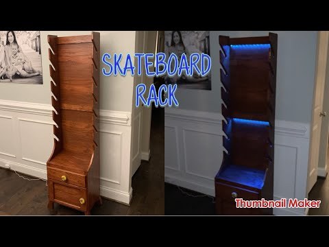 Adding led strip lights to the skateboard rack #YTSkateCrew