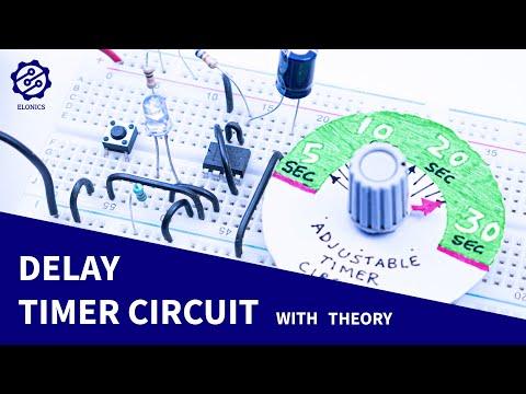 Adjustable Auto On Off delay timer circuit on Breadboard | 555 Timer project #4