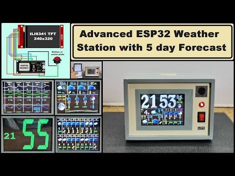 Advanced ESP32 Internet Weather Station with 5 day Forecast
