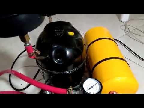 Air Compressor Made With a Fridge &amp;amp; Extinguisher - Instructables