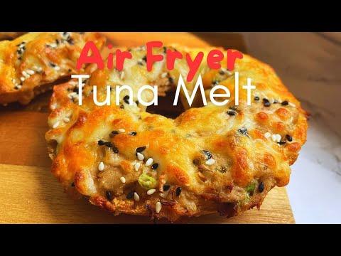 Air Fryer Recipes For Beginners - Air Fryer Tuna Melt 5 Minutes Quick Breakfast