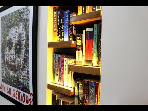 Alexa Controlled Bookshelf Lighting