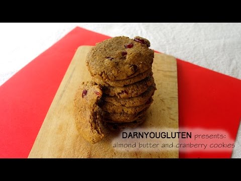 Almond butter and cranberry cookies | Gluten Free | Lactose Free | Egg Free