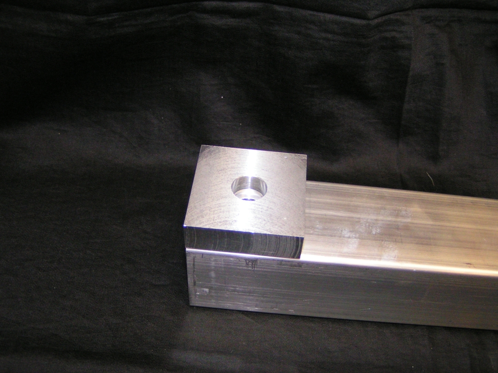 Aluminum tube and bearing block.JPG