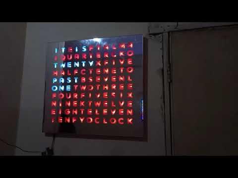 Animated arduino RGB wordclock