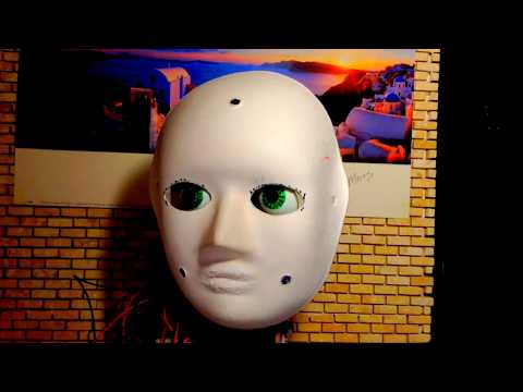 Animatronics head looking for the brightest direction