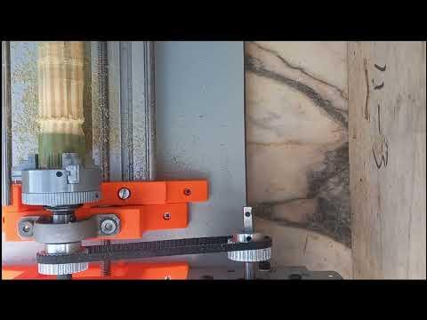 Anjos - miniLathe Test cutting wood - OK