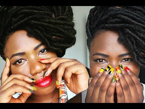 Ankara Fabric Nails | Fabric Nails| How to Nails Art Designs wt Mod Podge Nails| Nails Art tutorial