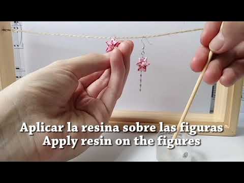 Apply resin - Aplicar resina (origami stars)