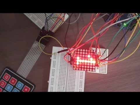 Arduino | 4x4Keypad | 8x8 LED matrix