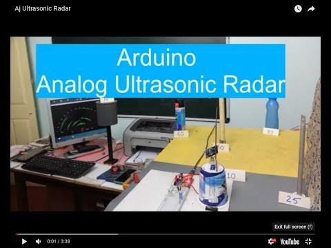 Arduino Analog Ultrasonic Radar