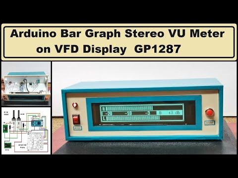 Arduino Bar graph Stereo VU meter on VFD display GP1294
