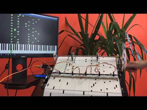 Arduino Barrel Piano. Three composition demo.