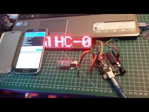 Arduino Bluetooth controlled matrix display