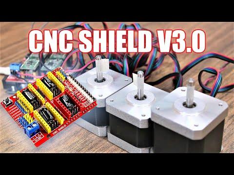 Arduino CNC Shield Tutorial - Control Stepper Motors using CNC Shield V3.0