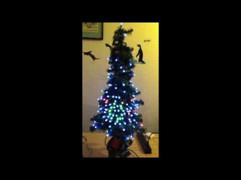 Arduino Controlled RGB LED Christmas Message Tree