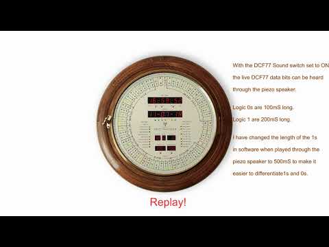 Arduino DCF77 Analyzer Clock Live DCF77 Sound Demo