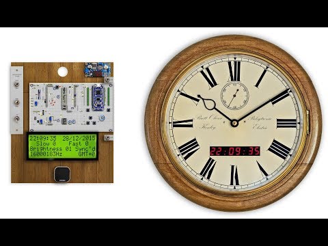 Arduino DCF77 Synchronised 12&amp;quot; English Dial Clock showing clock operation