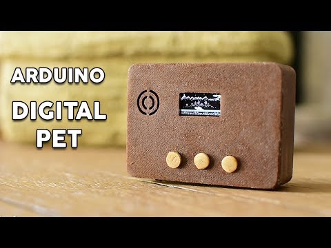 Arduino Digital Pet toy with a white OLED Display (Tamagotchi Clone)