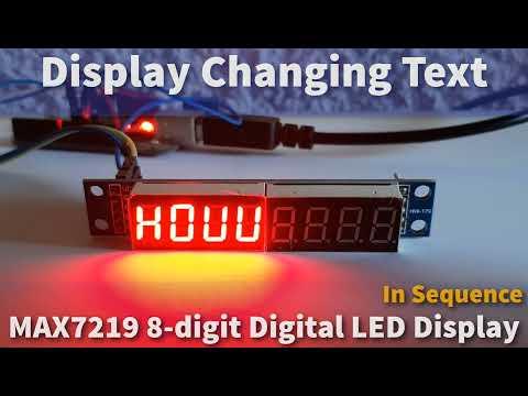 Arduino Display Changing Text on MAX7219 8-digit LED Display Using Sequence