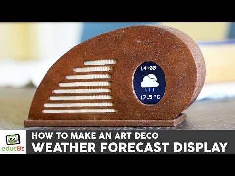 Arduino ESP8266 Project: Art Deco Weather Forecast Display using a Wemos D1 mini and 1.8&amp;quot; Color TFT