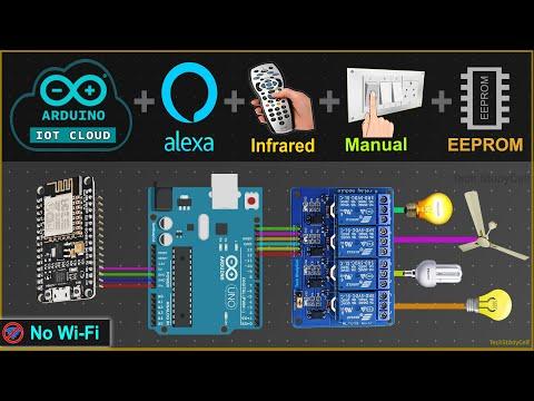 Arduino IoT Cloud with Alexa Home Automation using ESP8266 Arduino UNO &amp;amp; sensor - IoT Projects 2022