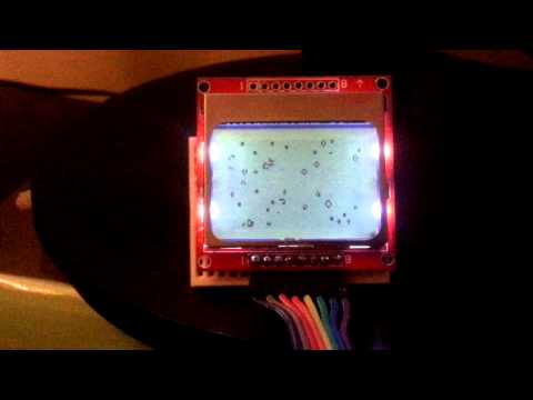 Arduino Leonardo + Nokia 5510 LCD: Game of Life