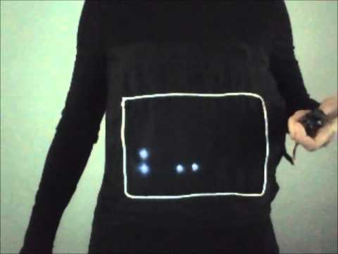 Arduino LilyPad LED Matrix T-Shirt