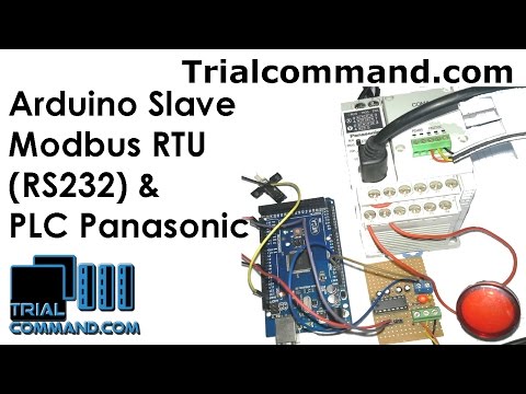 Arduino Mega 2560 Slave Modbus RTU &amp;amp; PLC Panasonic Master (RS232) - TrialCommand.com