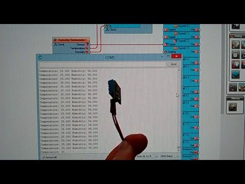 Arduino Nano: Temperature and Humidity DHT11/DHT21/DHT22 Sensor Module with Visuino