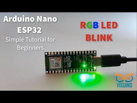 Arduino Nano ESP32 RGB LED Blink using Visuino