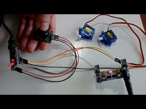 Arduino Nano and Visuino: Control Servos with Joystick